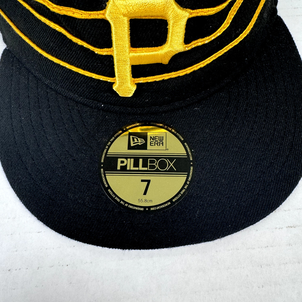 Pittsburgh Pirates Baseball New Era Fitted Pill Box Hat 7 New W/ Tags MLB - Picture 3 of 8
